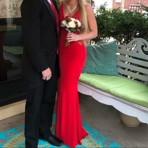 Beautiful low back red dress